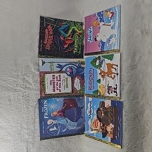 A Little Golden Book Bundle  Moana, Frozen,Christmas Sesame Street Spiderman